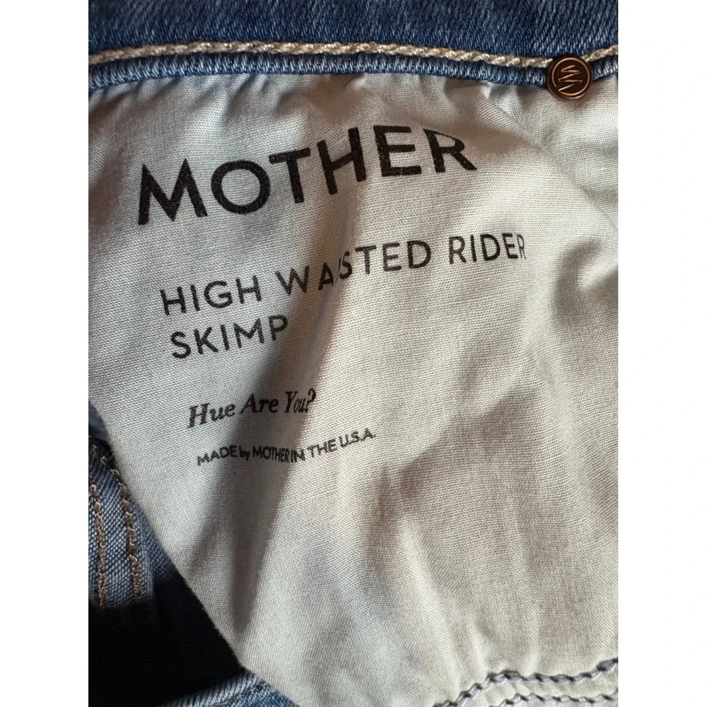 MOTHER High Waisted Rider Skimp Jeans Blue Size 26